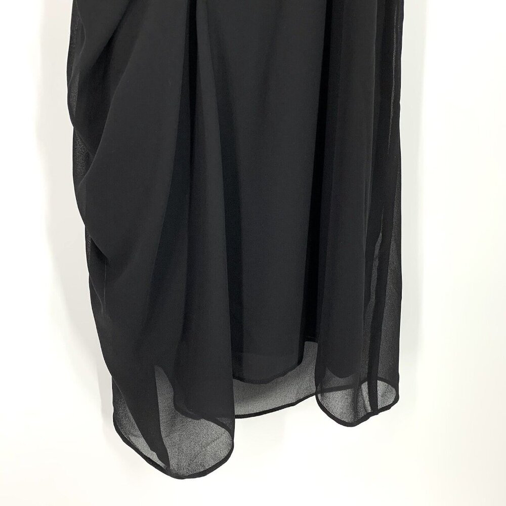 Rebecca Minkoff Dress Kinsley Black Sleeveless Ruched Shirred Mini - Picture 11 of 12